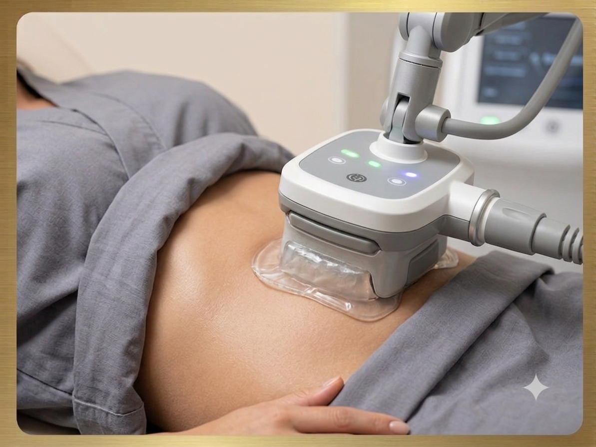 Tratamiento corporal de una mujer en Belle Lumiere Medicina Estética en Madrid. Tratamientos de medicina estética en Madrid